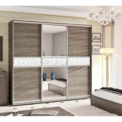 Sliding wardrobe 1.8 m "Model 2" three-door with mirror